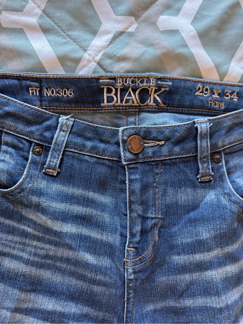 Buckle Black Fit 306 Flare Jeans 29x34 (see measurements) Mid Rise Medium Wash - Picture 3 of 12